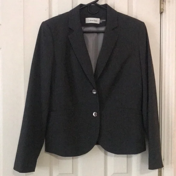 Women’s grey Calvin Klein blazer size 12 - Picture 1 of 4